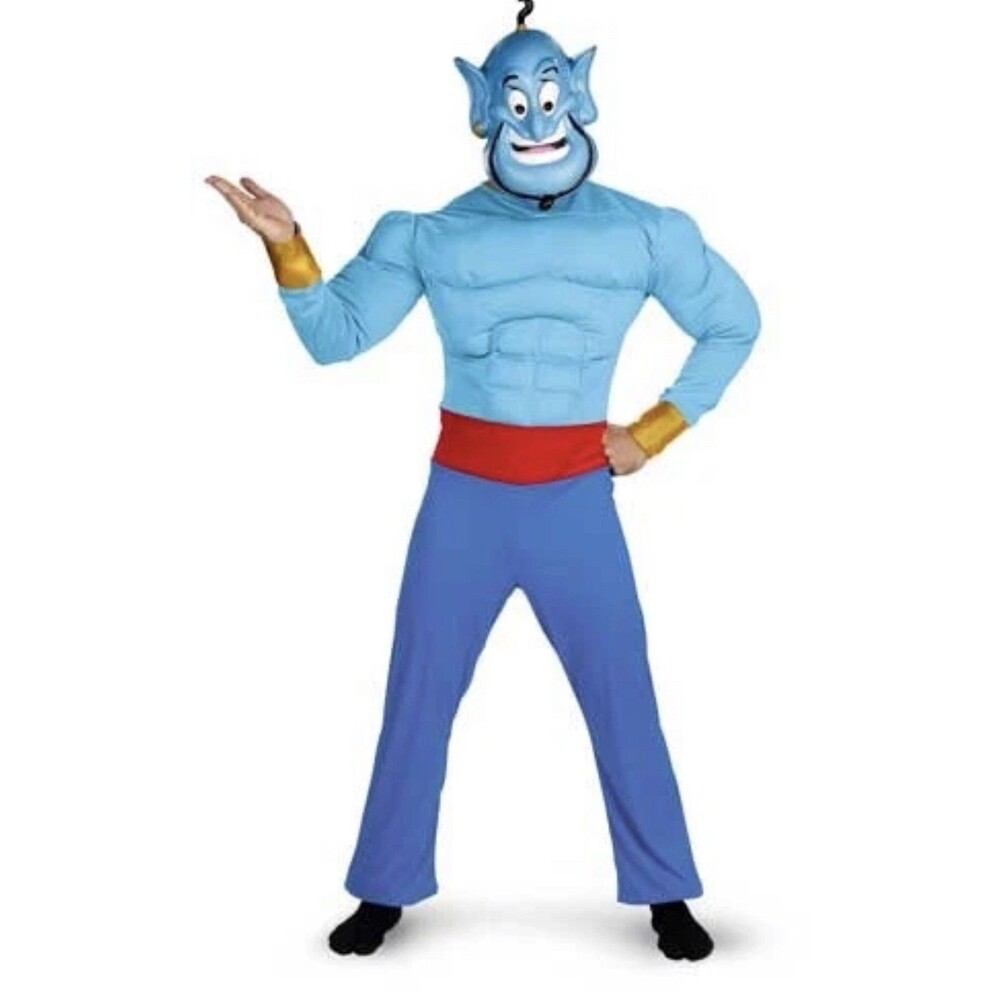 Disney Genie Muscle Costume From Aladdin Men Size XL BRAND NEW